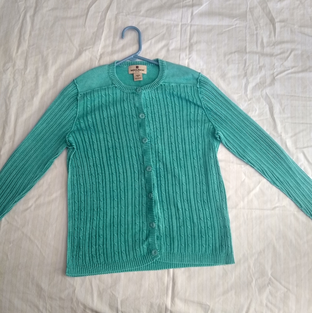 Woolrich Teal Cardigan
